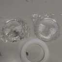 Three Clear Container Lids, Size 3.7"