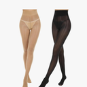 2 Pairs Shiny Pantyhose for Women High Waist Silk Oil Shimmer Sheer Tights M