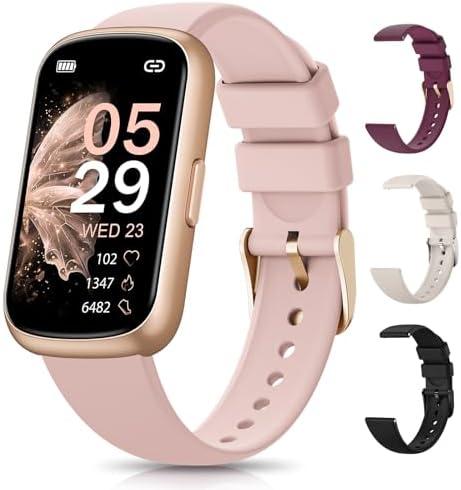 Fitness Tracker, Smart Watches for Women with 24/7 Heart Rate Monitor, Sleep Tracker, Breathing Training, 1.47" Fitness Watches for Women with 24 Sports Modes, Activity Tracker as Gift (4 Bands)