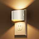 L LOHAS LED Night Lights Plug into Wall, Dimmable Night Light with 3 Level Brightness, 3000K Soft White, 2 Pack, White Housing