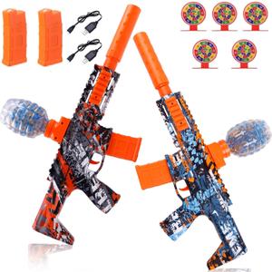 2 Pack Gel Ball Blaster Splatter Toys - High Powerful 12 Per Seconds 160+ Fps Super High Speed Automatic Splat Toys for Age 14+