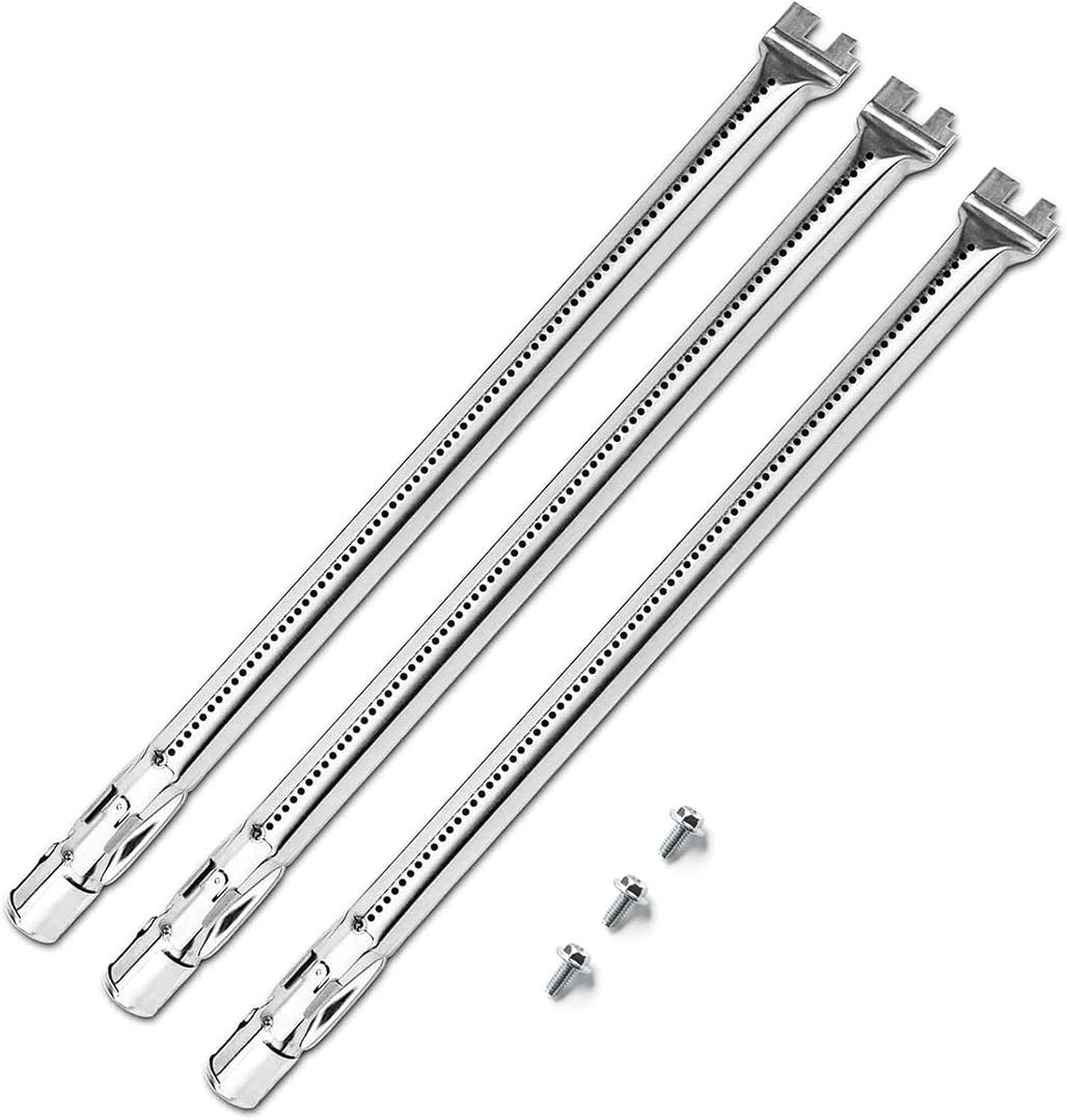 Uniflasy 304 Stainless Steel Grill Burners for Weber 62752, Weber Genesis 300 Series (2011-2016), Genesis E310 E320 E330 S310 S320 S330 Gas Grills with Front Control Knob, Weber Genesis Grill Parts