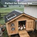 5.5'' Solar Greenhouse Fan 2 Kit, 30W Solar Powered Exhaust and Intake Chicken Coop Fan, Strong Airflow & Waterproof, 16.5 ft Cord, for Outdoor Shed Air Circulation and Ventilation, No Battery