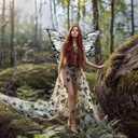 Fairy Wings for Adults Women 31.5"x29.5" Fairy Costume Set Large Butterfly Wings for Halloween Party
