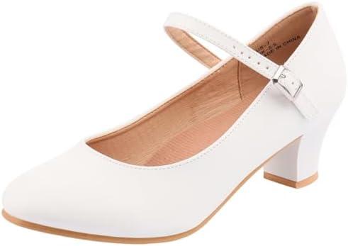 ARCLIBER Character Shoes for Women Ankle Strap 1.55" Dance Heels for Ballroom Salsa Tango  Size 8