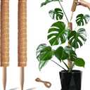 Moss Pole, 2 Pack 17 Inch Monstera Plant Support for Climbing Plants Accessories Indoor, Stackable Moss Poles Plant Support Stakes, Coir Plant Pole Sticks for Potted Plants, Pothos, Philodendron