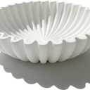 Decorative Bowls for home decor, fruit bowl for kitchen counter, Scalloped key bowl for entryway table