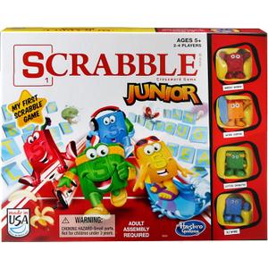 Hasbro Gaming Scrabble Junior Board Game | 2-4 Players | Family Educational Word Games for Kids | Back to School Gifts for Classroom | Ages 5+
