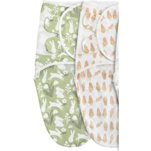 GLLQUEN BABY Swaddle Blanket Sleep Sacks for Newborn - Baby Swaddles 0-3 Months, 2-Pack Newborn Swaddling Sack, Cute Rabbit,Swaddle Wrap, Baby Essentials, Registry  Gift (Small/Medium)
