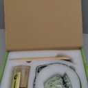 Matcha Whisk Set, Matcha Making Kit Whisk (Chasen Holder), Ceramic Whisk Holder (Mottled Green), Bamboo Scoop, Powder Starter Sifter, Spoon Japanese Tea Tools For Ceremony Gift