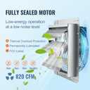 VEVOR 10'' Shutter Exhaust Fan, High-speed 820 CFM, Aluminum Wall Mount Attic Fan with AC-motor, Ventilation and Cooling for Greenhouses, Garages, Sheds, Shops, FCC