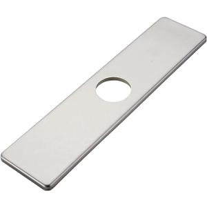 Brushed Nickel Faucet Plate, Sink Hole Cover, Faucet Deck Plate 10 Inch 1 or 3 Hole Long Rectangle Cover Deck Plate Faucet Escutcheon for Bathroom Vanity Sink Faucet Stainless Steel