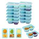 TAIHUIMY 8.4 OZ Reusable Snack Containers with Lids, New Double Compartment Condiment Snack Pack Containers for School lunch, Travel, Party (10)