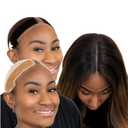 MILANO COLLECTION Lace Wig Grip Cap for Women, Adjustable Wig Caps for Women Non Slip with Headband to Secure Lace Top Perfectly in Place, One Size Fits All, Chocolate Brown & Nude, 2 Pack (1 Chocolate Brown, 1 Nude)