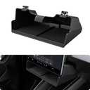 BASENOR 2026 Tesla Model Y Model 3 Under Screen Storage Box [100% Secure] Center Console Open Organizer Tray for Model Y Juniper 2025 2026 Model 3 Highland 2024-2026 (Standard/Premium/Performance)