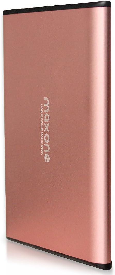 Maxone 1TB Ultra Slim Portable External Hard Drive HDD USB 3.0 Compatible with PC, Laptop, Rose Pink