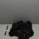 10PCS Silk Hydrangea Heads with Stems Artificial Flowers for Wedding Party Home Decor (Black)