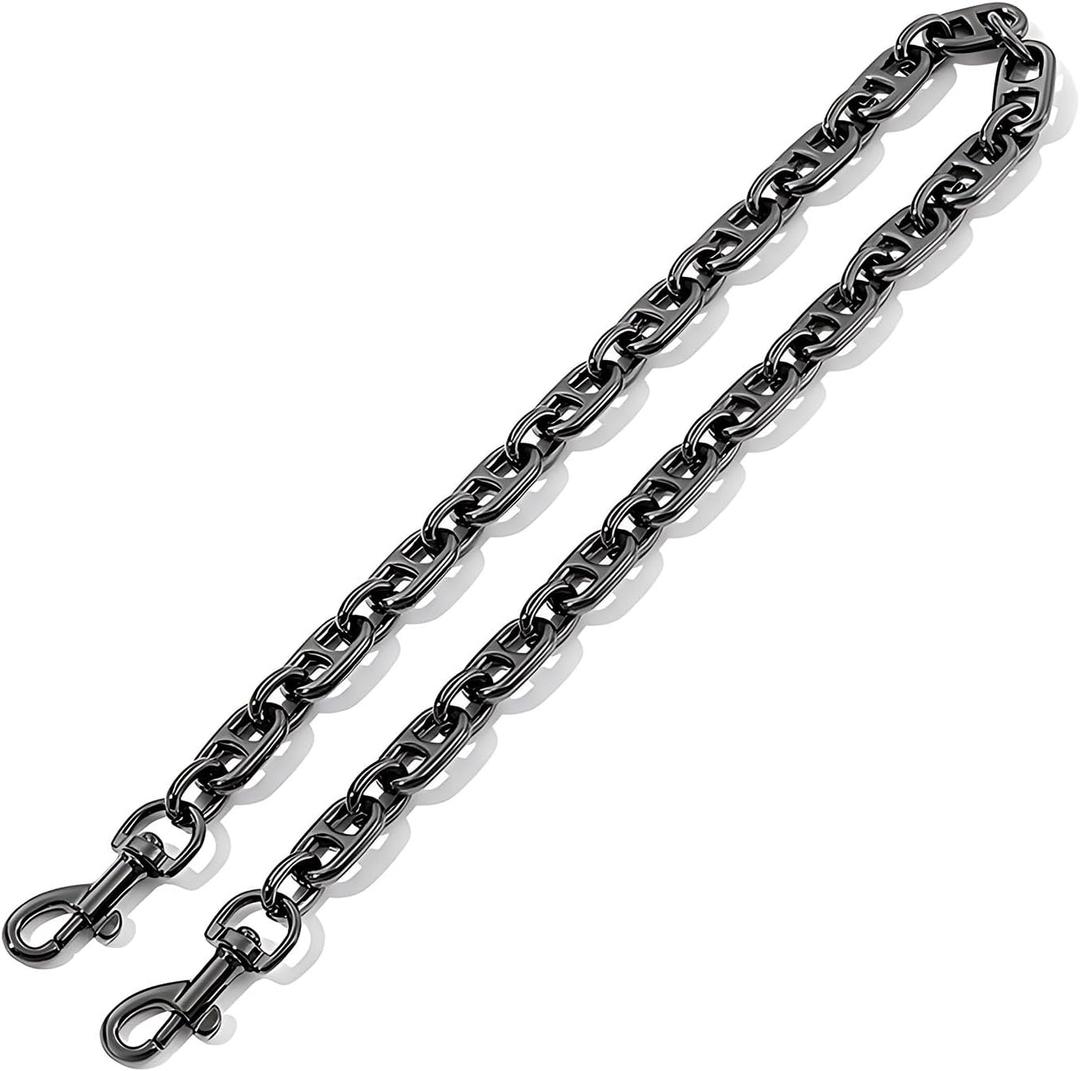 Gunmetal Purse Chain Strap, 23" Black Shoulder Bag Chain, Handbag Chains Replacement for Coach Nolita Swinger Tabby Teri Bags Accessory (Black, 23 Inches)