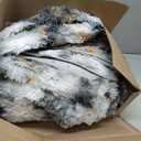 Noahas Large Fluffy 6x9 Area Rugs for Living Room Bedroom,Thick Shag Grey and Gold Throw Rug,Big Soft Shaggy Bedside Non-Slip Plush Dorm Nursery Kids Carpet