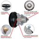Spindle Assembly for Cub Cadet MTD 918-04822A 918-04822B 618-04822 918-04889 30-8001 14328 82-058 Lawn Mower Deck Fit Most 42in and 30in Mini Riders with Pulley Tapped Bolt Zerk Fitting