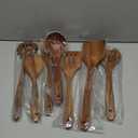 Wooden Spoons for Cooking Only 7 Pieces Set, TeakWooden Kitchen Utensil Set, Wooden Cooking Utensils Spoons, Spatulas, Heat-Resistant, Lightweight & Durable, Perfect for Non-Stick Cookware