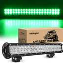Nilight LED Light Bar 20 Inch 126W Spot Flood Combo Green Beam Off Road Lamp Fishing Hunting Emergency Deck Work Lighting for Trucks UTV Pick-up Van Boat Tractor