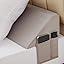 Bedluxe King Bed Wedge Pillow for Headboard, Wedge Pillow Headboard, Bed Gap Filler - Fill The Gap (0-7")(Gray, 76"x10"x6")