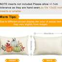 4 x RABUSOFA Fall Pumpkin Pillow Covers 12x20 Inch,Autumn Maple Leaf Thanksgiving Lumbar Cushion Case Decoration for Home Living Room Orange Green(Multicolor, 12"x20")