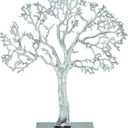 Deco 79 Aluminum Metal Tree Decorative Sculpture Home Decor Statue, Accent Figurine 17" x 4" x 19", Silver