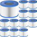12 Pack Type S1 Spa Filters for All Intex PureSpa 28429E, 28403E, 28407E, 28443E, 28453E, 28421E, 28423E, 28413E, and 28453E, 11692, SB-h10, JPC01 Swimming Pool Pump