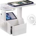 Trading Card Scanner Stand with Light, Card Scanner Holder with Adjustable Height for TCG Cards, Built-in Magnetic Ring Compatible with MagSafe Phones, Rechargeable Light & Stable Magnetic Card Slot