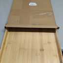 Bamber Large Size Bamboo Serving Tray, Rectangular, 15.5 x 11.8 x 0.8 Inches