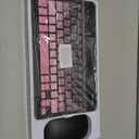 Bluetooth Keyboard and Mouse Combo Rechargeable Portable Wireless Keyboard Mouse Set for Apple iPad iPhone iOS 13 and Above Samsung Tablet Phone Smartphone Android Windows (Gradient Black Pink)