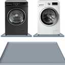 29" x 29" Silicone Washing Machine Drain Pan with 1" Raised Edge, Waterproof Washer Drip Tray, Non-Slip Floor Leak Protection Mat for Washer, Dryer, Refrigerator, Dishwasher (Grey)