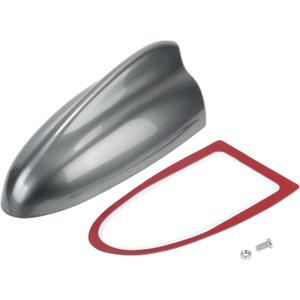 Shark Fin Antenna Cover, AM/FM Signal Roof Aerial Universal for Car Auto SUV Truck Offroad ABS Material with Adhesive Base Gray