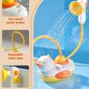 Duckie Baby Bath Shower Head, Toddler Bath Toys for Kids Ages 1-3, Baby Shower Head for Bathtub with Three Squirting Ducks, Birthday Gift for Toddler Boys Girls