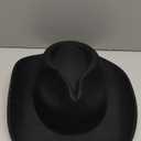 Women Men Plus Size Western Cowboy Hat Retro Vintage Jazz Hat Autumn Winter Wide Brim Adult Bull Hat