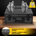 Toploader Storage Box for 3x4 35pt Rigid Cards, Top Loader Cards Holds 600+ Top Loaders - Aluminum Alloy Trading Card Case, Sports Card Storage Box with Lock (Large Black)