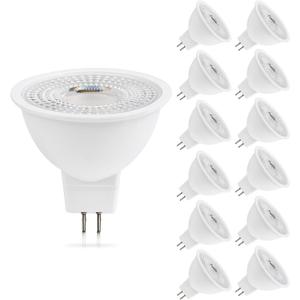 MR16 LED Bulb 50W Halogen Equivalent,3000K Warm White,5W MR16 GU5.3 12-36V AC&DC Spotlight Bulb,38 Beam Angle for Landscape,NO-Dimmable,12-Pack.