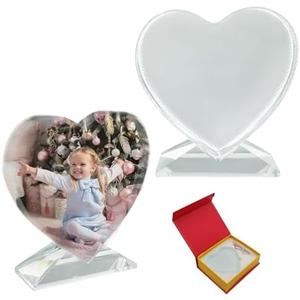 Ismosm Sublimation Crystal Blanks, Two Pack Glass Plaque Blanks for Sublimation Award Plaque, Picture Frame, Sublimation Gifts, Crystal Tabletop Decor, DIY Sublimation Blanks with Improved Gift Box