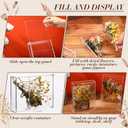 Barydat 2 Pcs 5" x 7" Acrylic Shadow Boxes Display Cases, Shadow Box DIY Frame Clear Acrylic Display Cases Wedding Memory Dried Flower Container Picture Photo Frame for Valentine Day Wedding