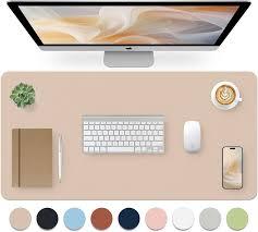 Leather Desk Pad Blotter,Light Tan Waterproof Office Desktop Mat for Women,36x17in Non-Slip Large Mouse Pad Writing Protector Leather Desk Pad Blotter,Light Tan Waterproof Office Desktop Mat for Women,36x17in Non-Slip Large Mouse Pad Writing Protector