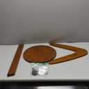 C-Shaped Handmade End Table, Side Table for Couches, Sofa Tables Slide Under Couch for Living Room, Over Couch TV Tray Table for Small Spaces (Large, Chestnut)
