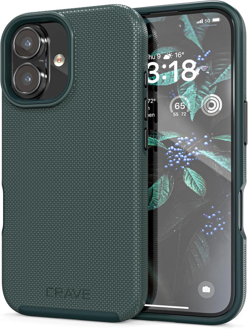 Crave Dual Guard Compatible with iPhone 16 Case, Compatible with MagSafe Shockproof Protection Dual Layer Case for Apple iPhone 16 (6.1") - Green