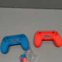 FASTSNAIL Grips Compatible with Nintendo Switch for Joy Con & OLED Model for Joycon, Wear-Resistant Handle Kit and Non-Slip Thumb Grips for Switch Joycon 1 for 3DS & 2DS Accessory Kits (Blue and Red)