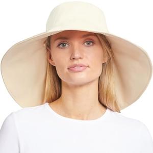 Solbari Ultra Wide Brim Sun Hat UPF50+ Packable UV Sun Protection Hats with Full Coverage Brim M