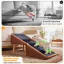 Dog Stairs for Small Dogs,17" H 4‑Step Non‑Slip Dog Ramp for Couch Low Bed
2‑in‑1 Foldable Wooden Pet Stairs & Steps with Split Ottoman Design,for Puppy Medium Senior Injured Pets,Holds 250LBS