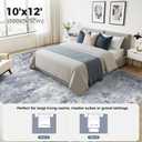 WITSHOCK 10x12 Area Rugs for Living Room: Machine Washable - Non Slip Modern Abstract Rug for Bedroom Under Dining - Stain Resistant for Household - Pet Owners (Blue)