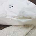 Halloween Ghost Pillow Covers 18x18 inch Set of 2 White Soft Plush Faux Fur Decorative Cushion Covers for Couch Sofa Bed Porch Living Room Halloween Decor (Graceful Gost)