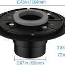 PVC Shower Drain Base Kit Include 2-inch PVC Shower Drain Base Flange, Threaded Adjustable Adaptor and Rubber Coupler Gasket for Square&Linear Draind Installation
